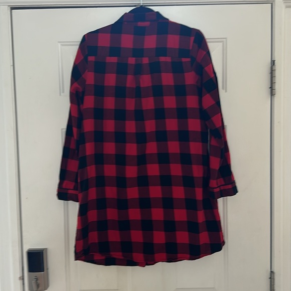 Plaid Red Black Pajama Nightgown - Picture 7 of 9